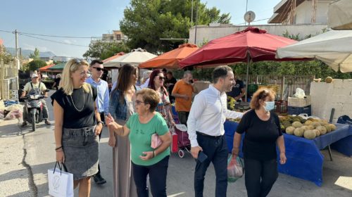 Περιοδεία Σωτήρη Πιλίλη στην λαϊκή αγορά του βορείου τομέα